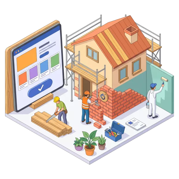 Création de site internet pour artisan et entreprise du bâtiment avec réalisations et devis en ligne