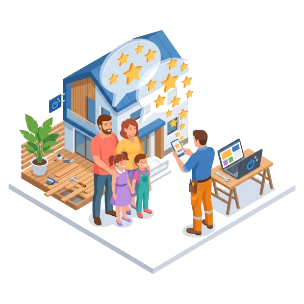 Avis clients et photos de chantiers pour le référencement d’un artisan