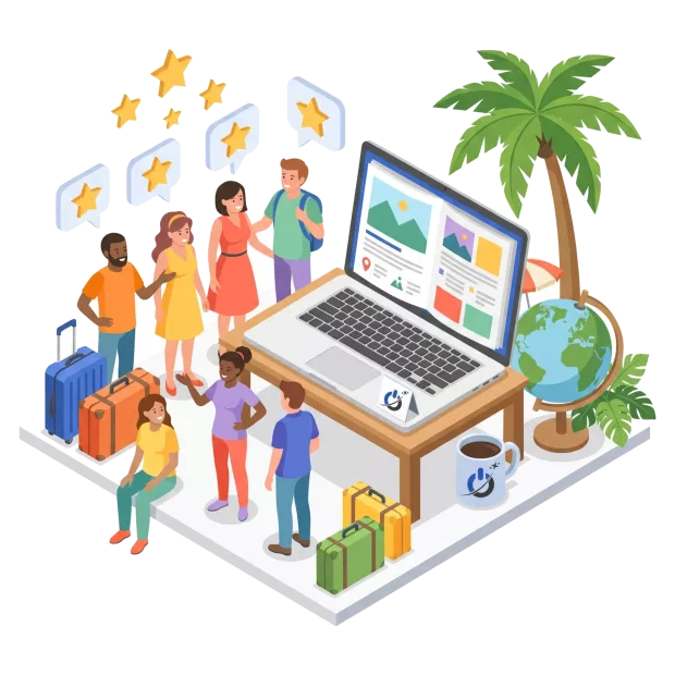Avis clients et contenus pour le référencement agence de voyage