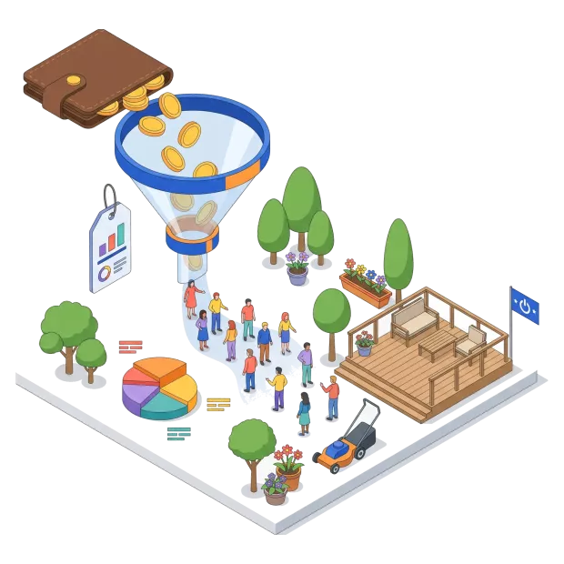 Prix de la gestion Google Ads et budget publicitaire pour paysagiste et entreprise d’espaces verts