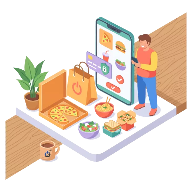 Commande en ligne et paiement sécurisés sur le site d’un restaurant