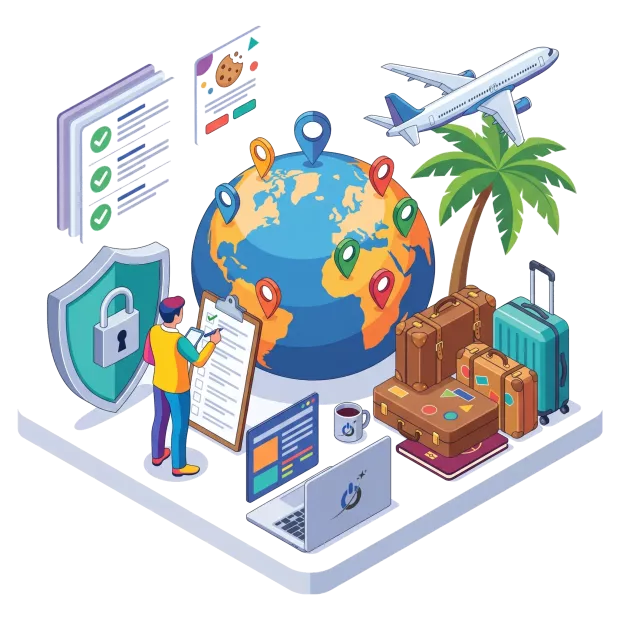 Conformité RGPD, nLPD et Loi 25 du site internet pour agence de voyage ou tour-opérateur