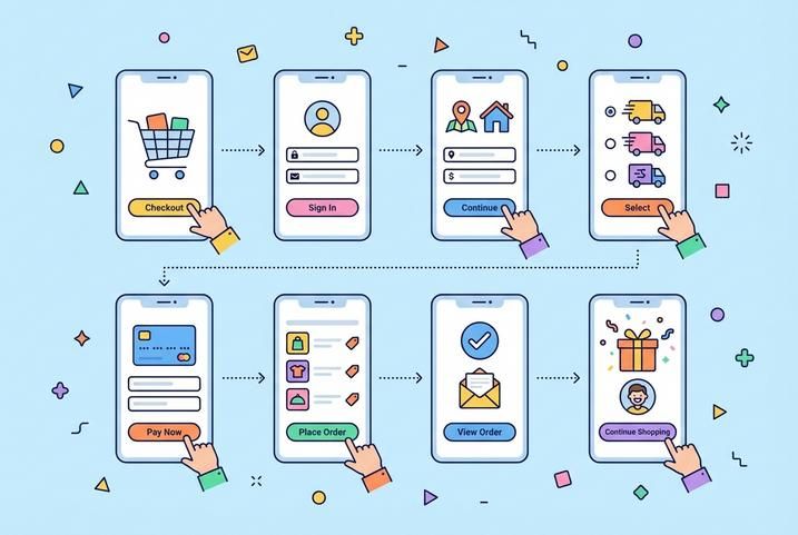 Tunnel d’achat mobile : 8 écrans pour faire simple et rapide