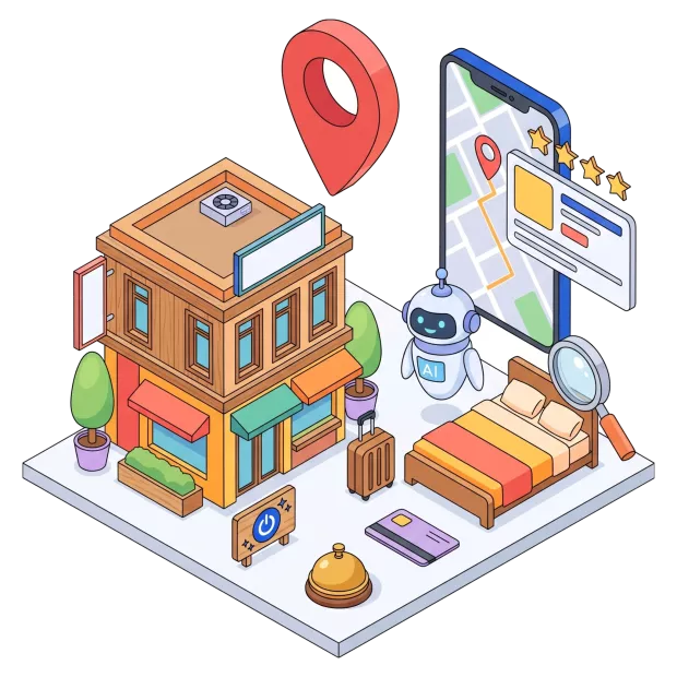 Référencement hôtel sur Google, Google Maps et dans les réponses des IA