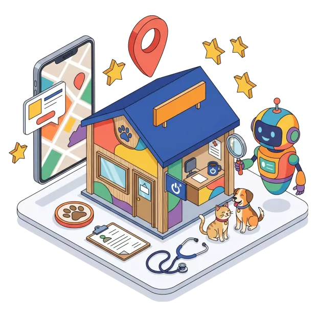 Référencement vétérinaire sur Google, Google Maps et dans les réponses des IA