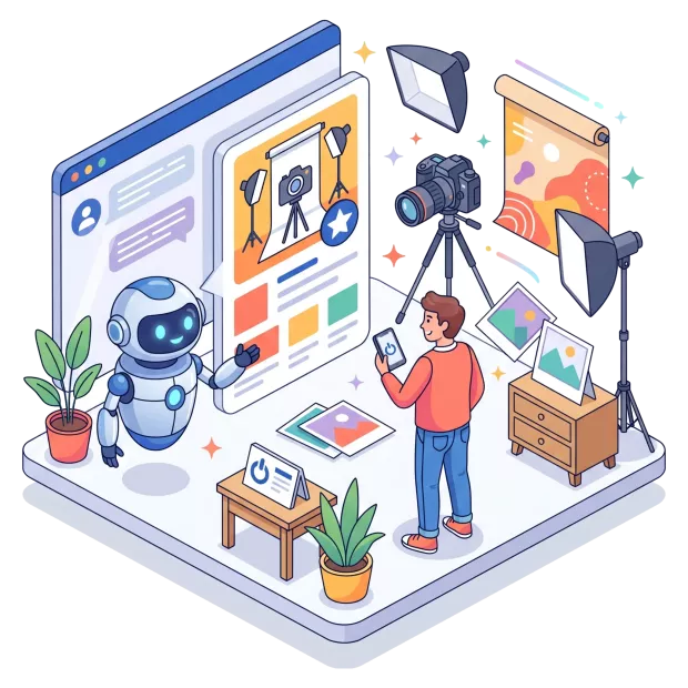 Référencement IA (GEO) : un assistant IA recommande un photographe