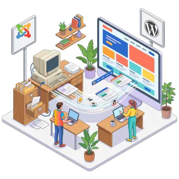 Migration Joomla vers WordPress : transfert des articles, menus et médias vers WordPress