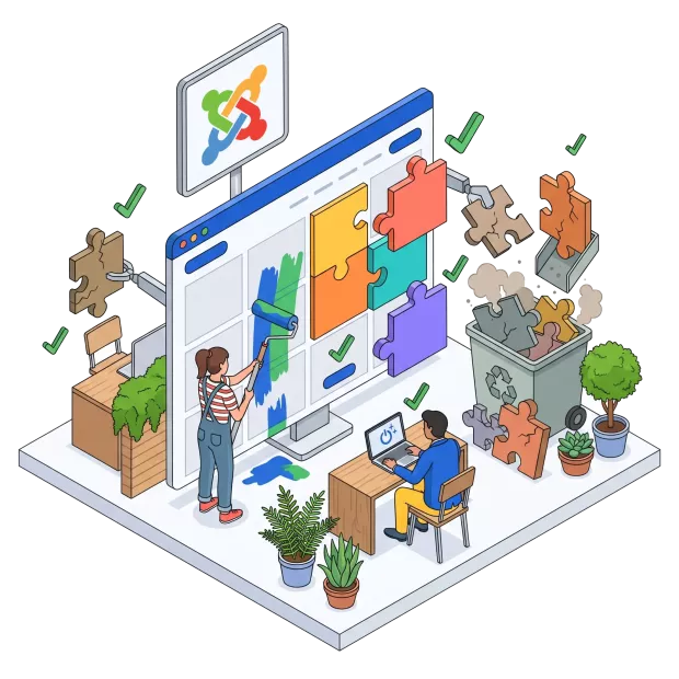 Migration Joomla 4 et mise à jour des extensions et du template