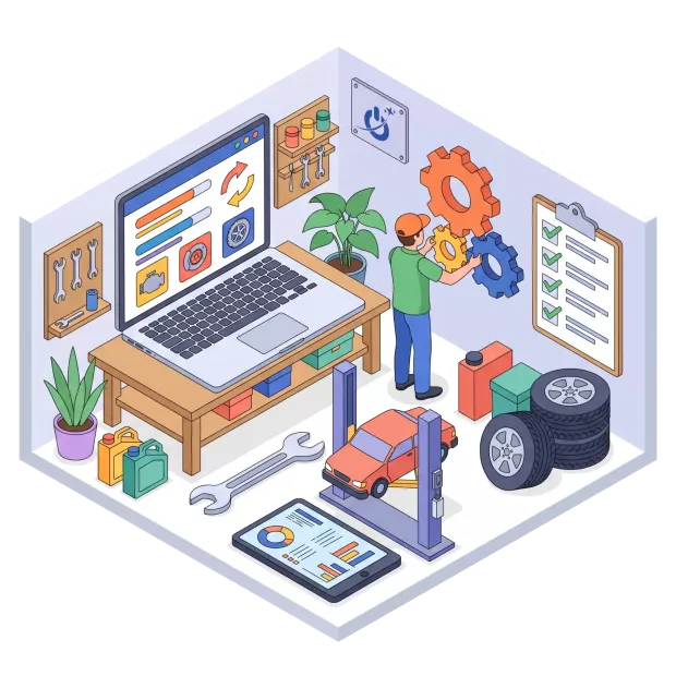 Mises à jour et maintenance technique du site internet pour garage automobile