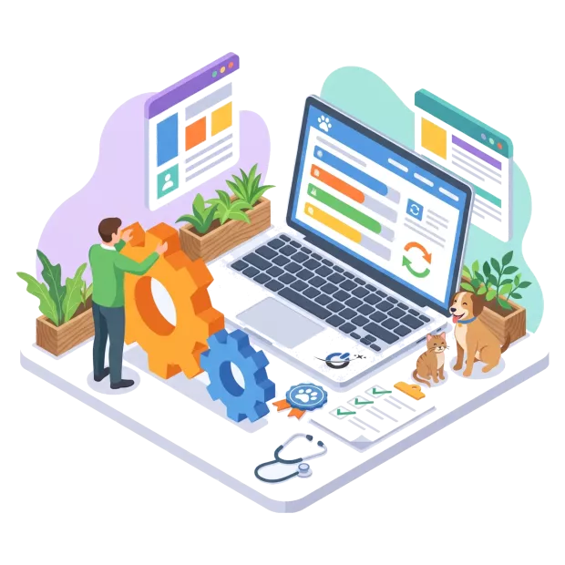 Mises à jour et maintenance technique du site internet pour clinique vétérinaire