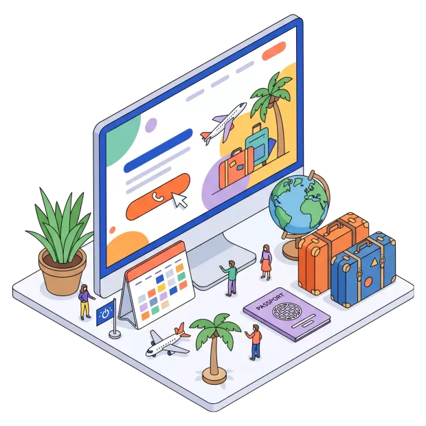Page d’atterrissage dédiée pour une campagne Google Ads agence de voyage