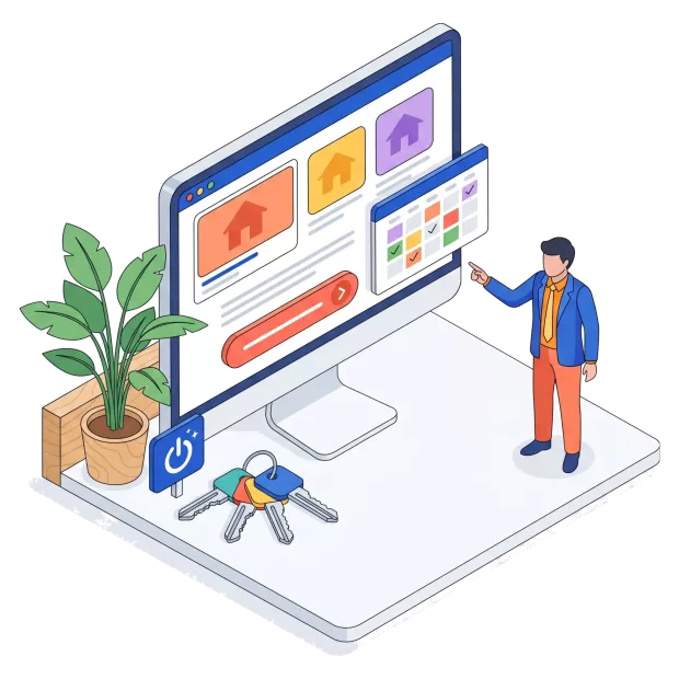 Page de négociation immobilière notariale pour une campagne Google Ads