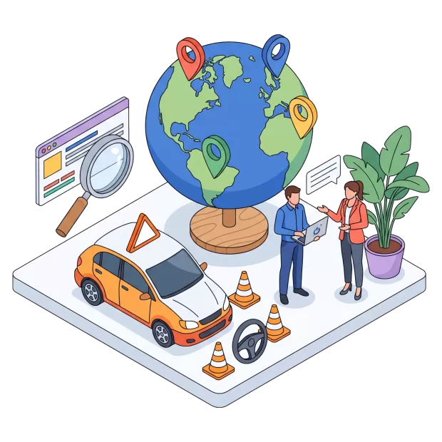 Référencement auto-école adapté à la France, la Belgique, la Suisse et au Québec