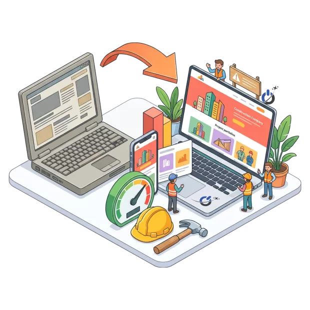 Refonte de site internet d’artisan : ancien site transformé en site moderne et rapide