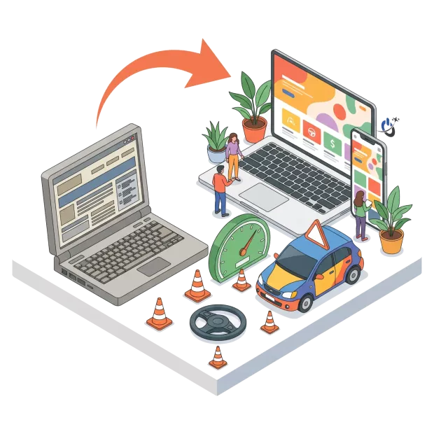 Refonte de site internet pour auto-école ou école de conduite : site modernisé et plus rapide