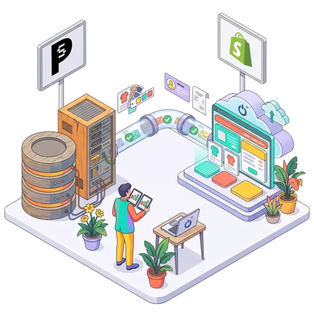 Reprise des données de PrestaShop vers Shopify : produits, déclinaisons, clients et commandes contrôlés