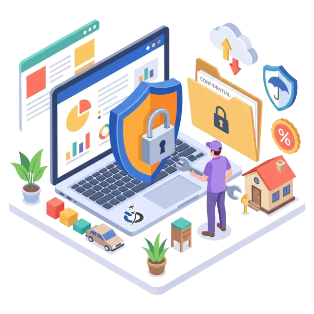 Maintenance et sécurité du site internet pour courtier en assurance et en crédit