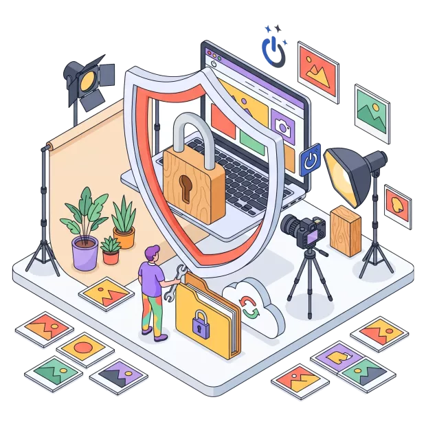Maintenance et sécurité du site internet pour photographe professionnel