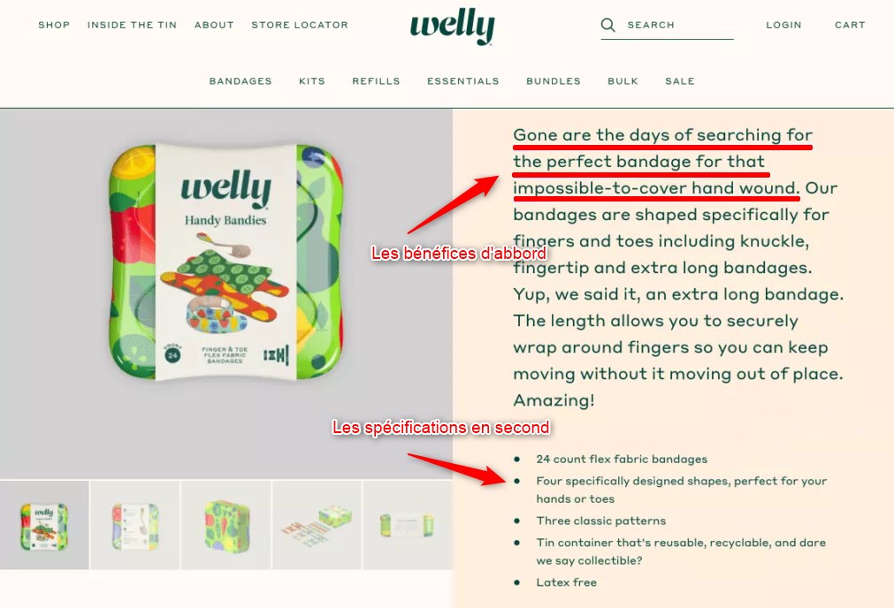 description de produit ecommerce exemple welly Comment rédiger des descriptions de produits puissantes qui maximisent les ventes ?