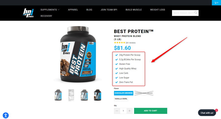Description courte fiche produit ecommerce