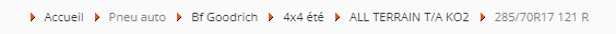 Exemple de fil d'ariane
