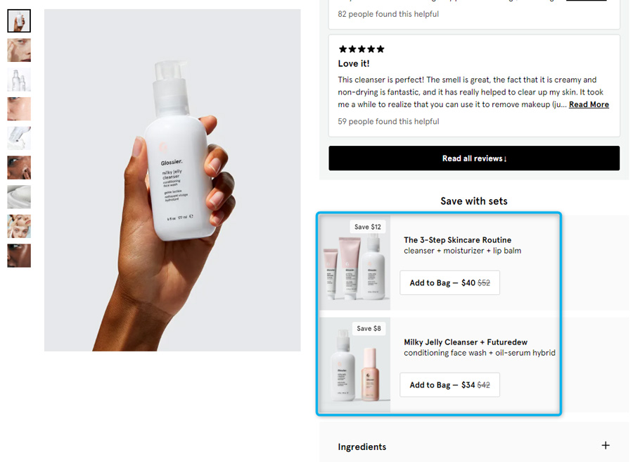 Fiche produit: exemple d'une offre packagée