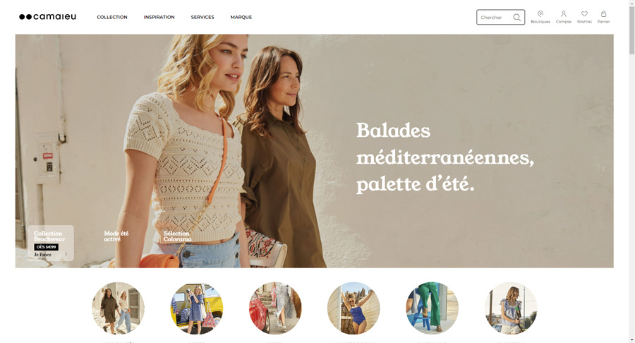 design site web: site prototypique de vêtements de femmes