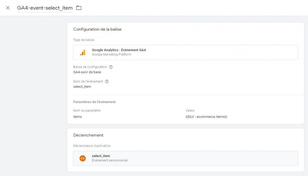 Mesurer les clics sur les produits avec GA4 et GTM sur un site ecommerce