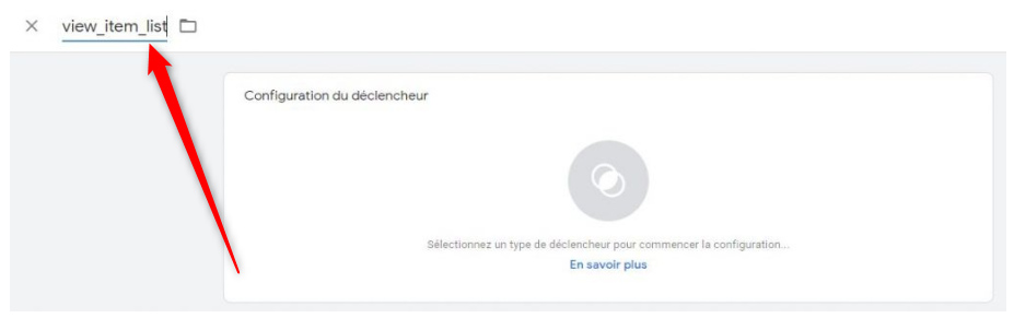 Nommer un déclencheur sur Google Analytics 4