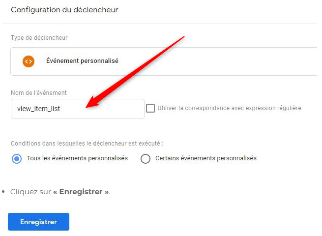 évènement personnalisé GA4