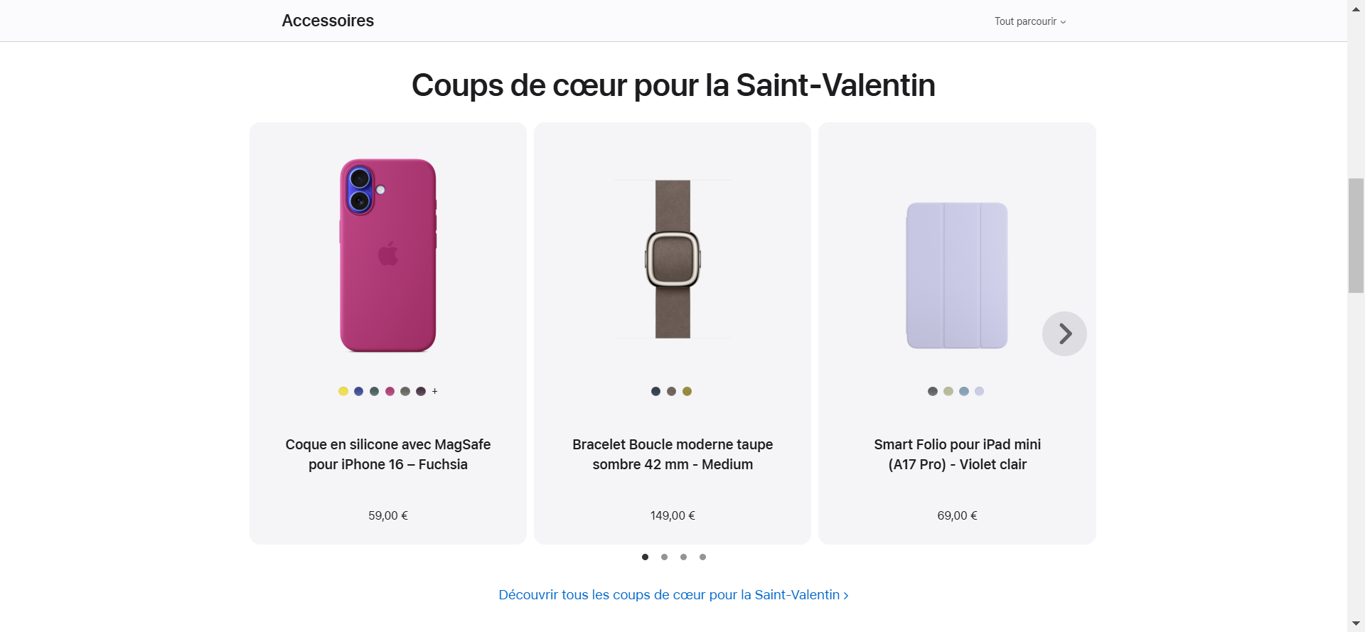 tendances web design selection saint valentin accessoires
