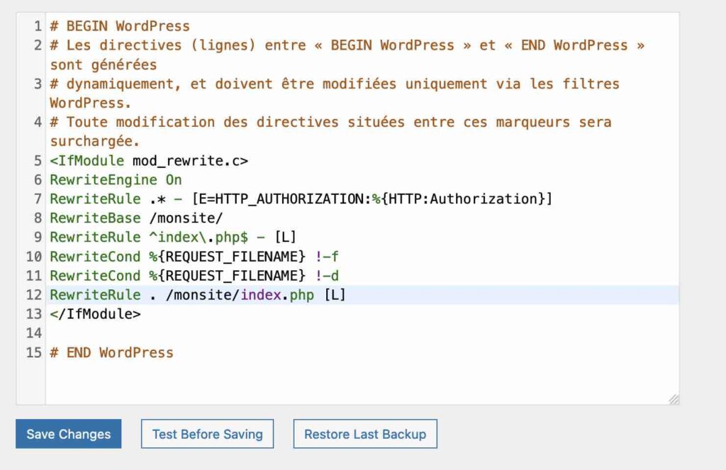 htaccess site web