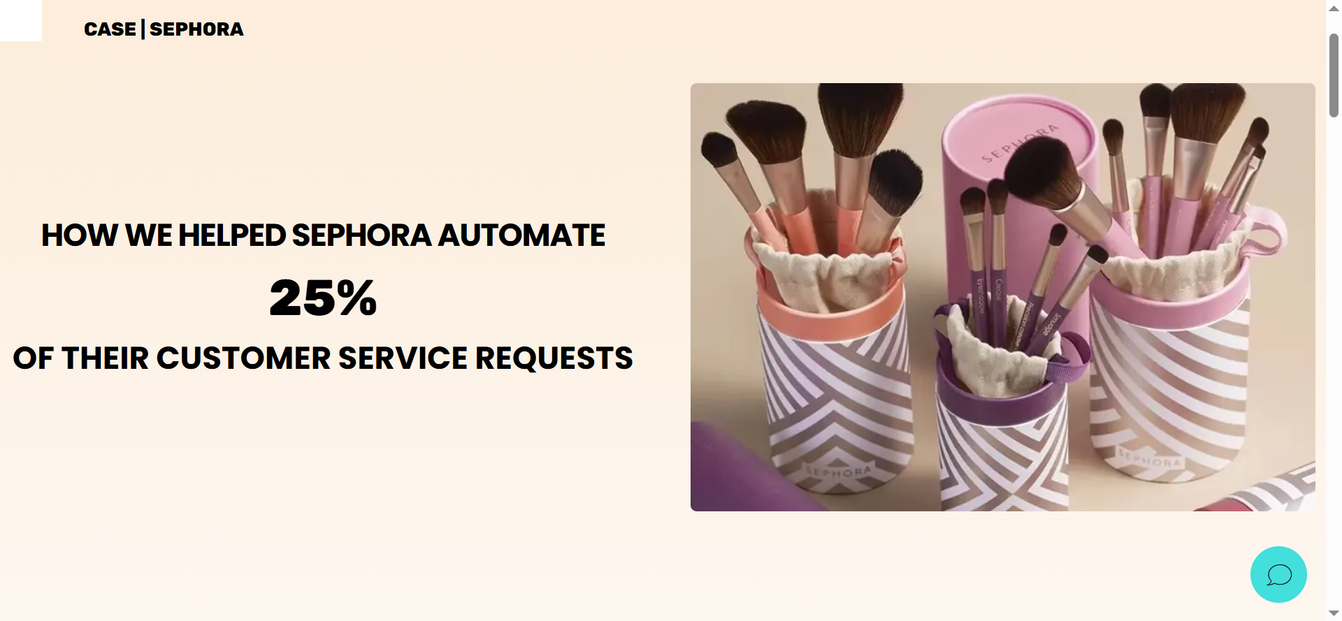 sephora automatisation service client 25 pourcent