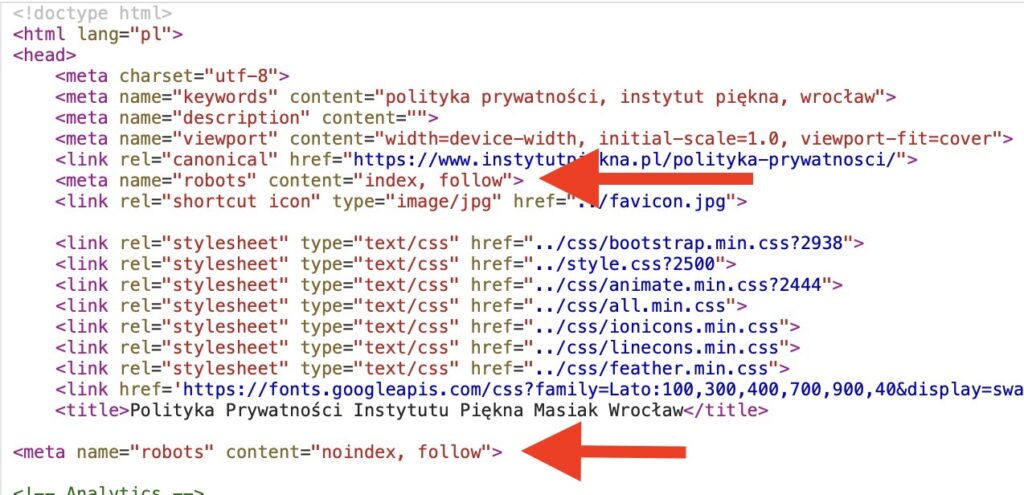 wordpress reglage lecture noindex moteurs recherche
