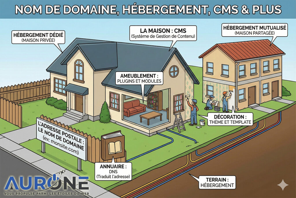 correspondance entre un site web et une maison