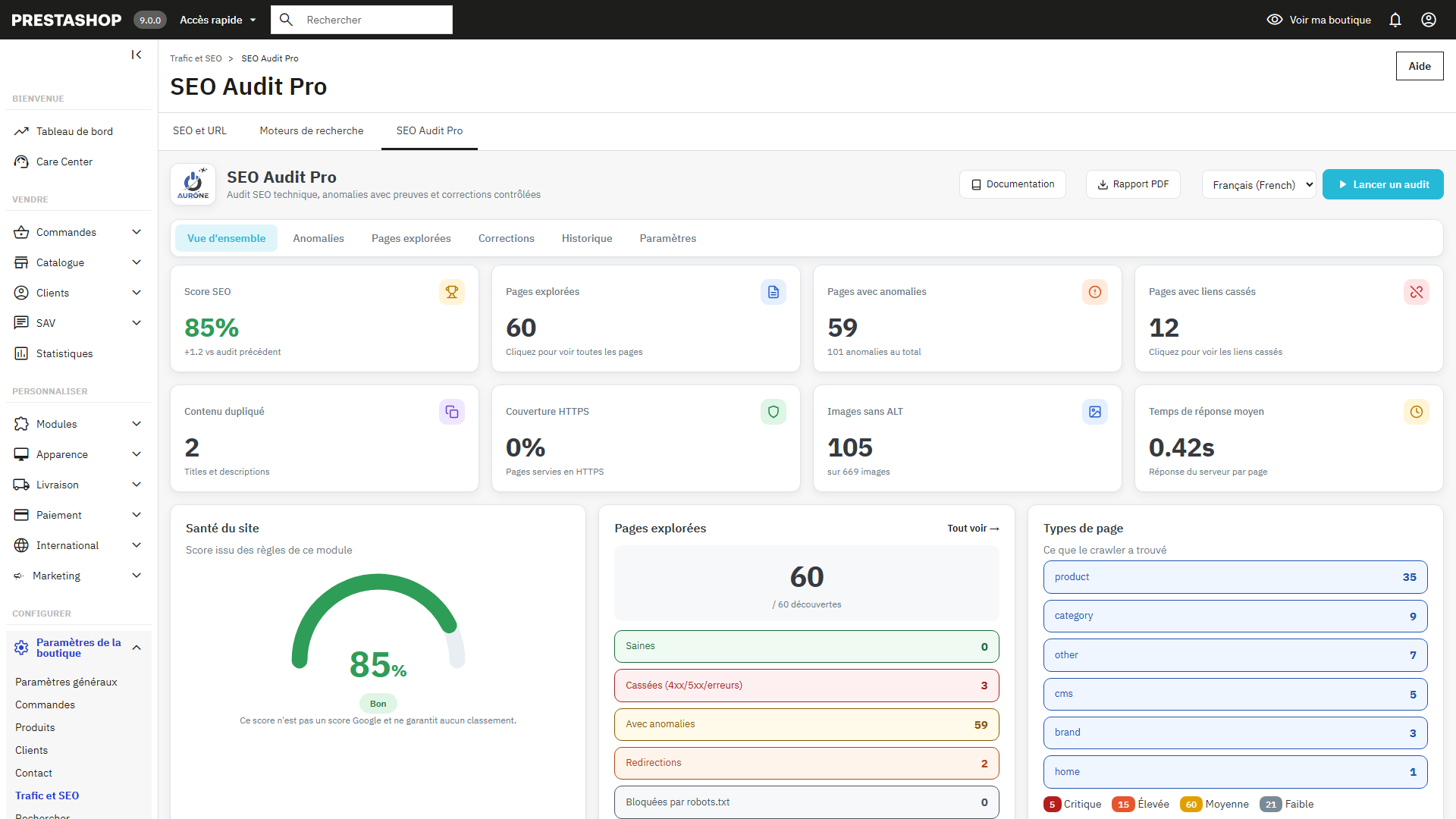 SEO Audit Pro – Module d’audit SEO PrestaShop – Image 2