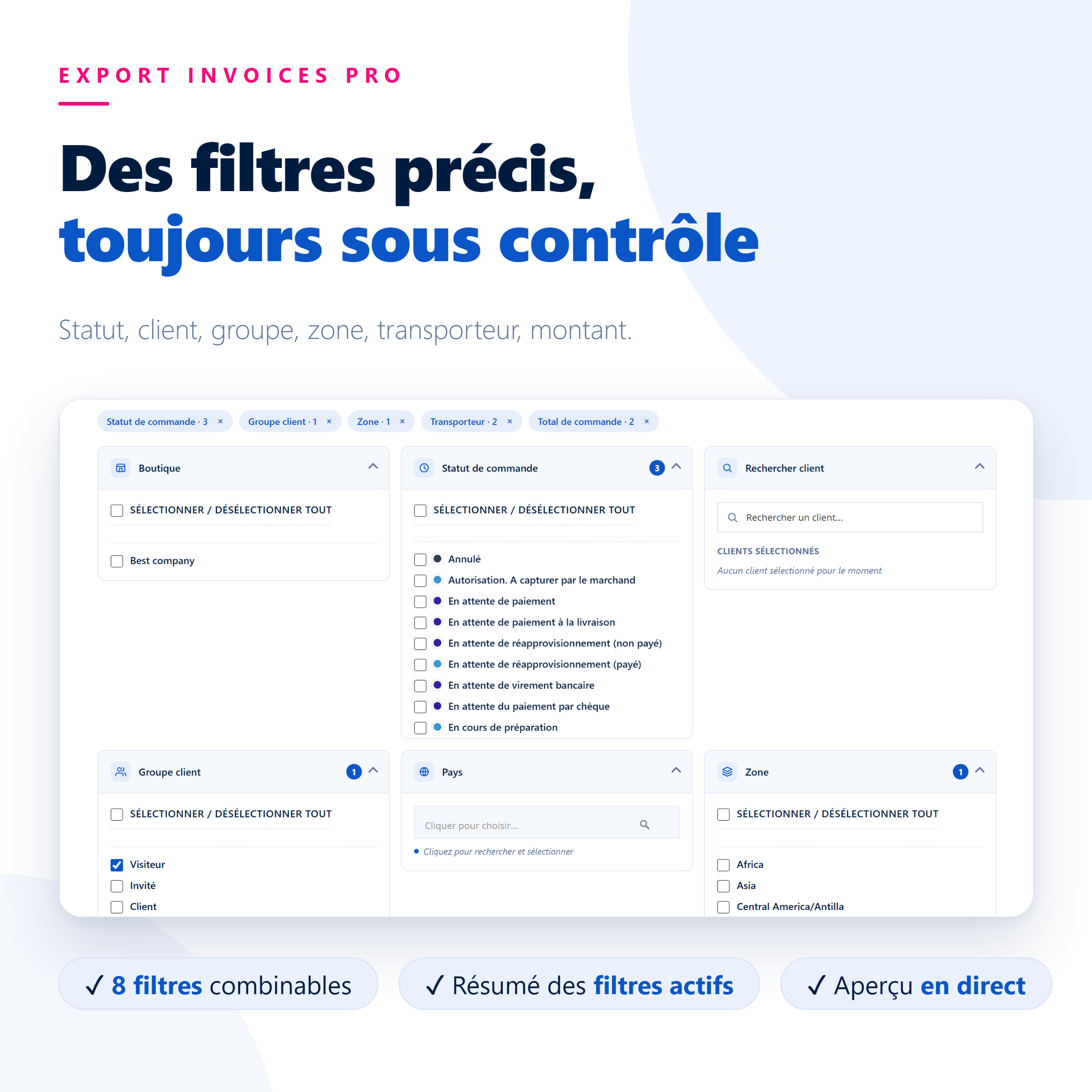 Export Invoices Pro – Export des factures PrestaShop – Image 3
