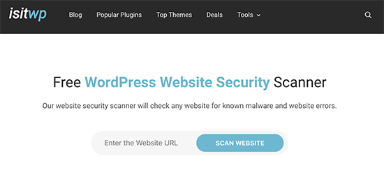 02 scanners securite isitwpscanner Les 14 meilleurs scanners de sécurité WordPress pour détecter les codes malveillants et les hacks