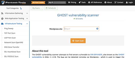 10 scanners securite ghostvulnerabilitychecker Les 14 meilleurs scanners de sécurité WordPress pour détecter les codes malveillants et les hacks
