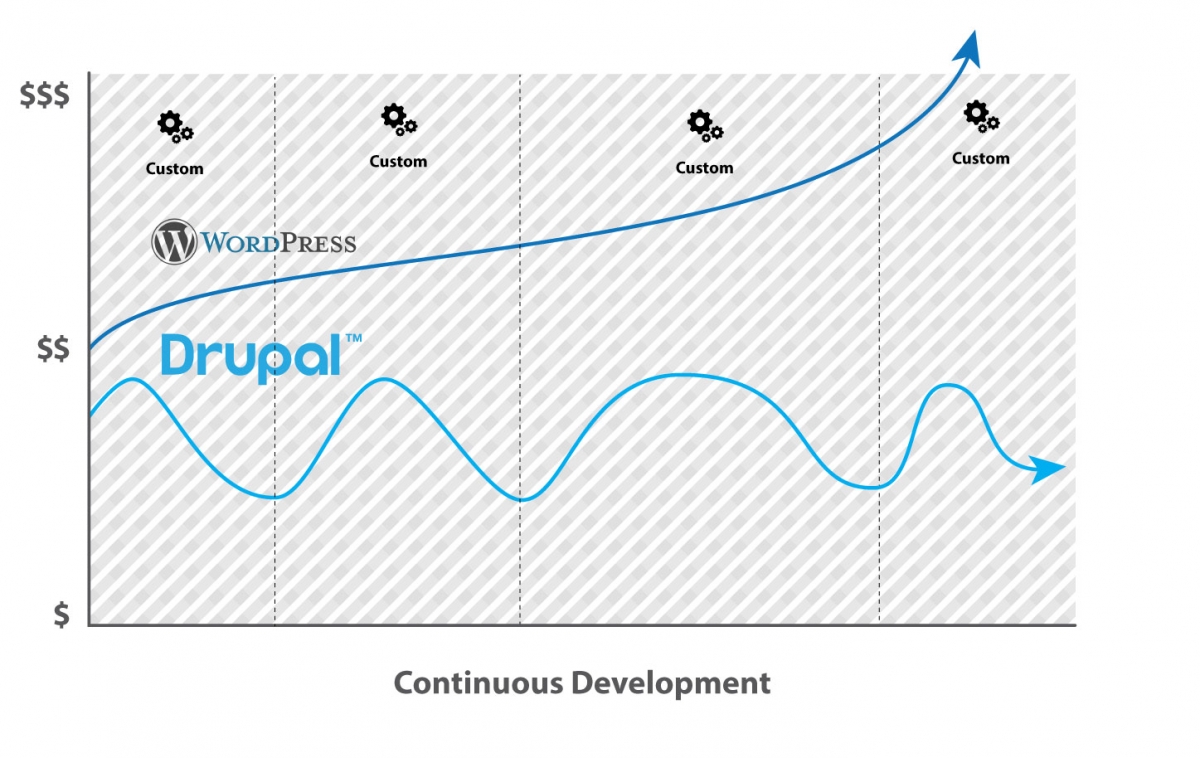 WordPress vs Drupal cout projet developpement continu Drupal vs WordPress   Le vrai coût dun site web