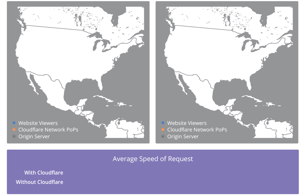Carte animée de cloudflare