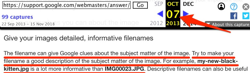 seo image : Ce qu'a dit Google depuis 2013